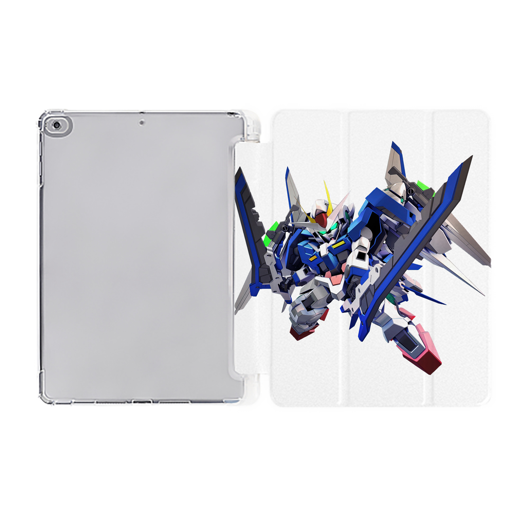 （画像用） 機動戦士ガンダム Mobile Suit Gundam IPad ケース ペン収納付き 三つ折りスタンド PUレザー×シリコン 対応機種9.5/10.5/10.9インチ